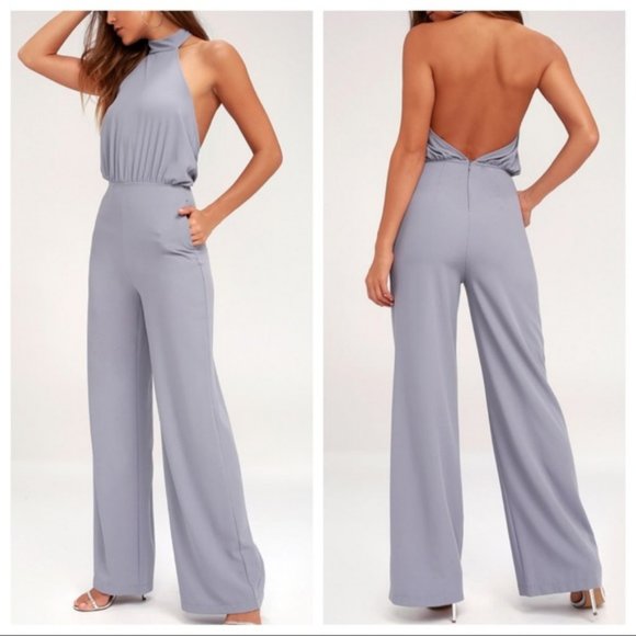 Lulus Pants - Lulus Halter Open Back Jumpsuit L